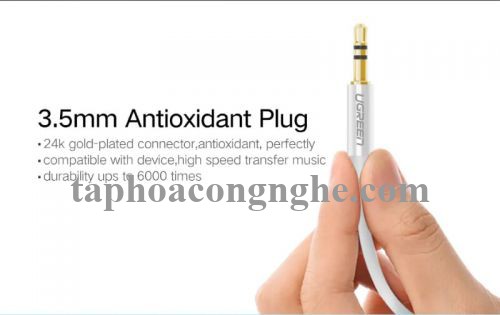 Ugreen 10746 0.5M màu Trắng Cáp âm thanh 3.5mm nối dài AV124 30010746